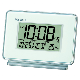 Reloj sobremesa digital Seiko Clocks QHL088W rectangular 26 cm. funci